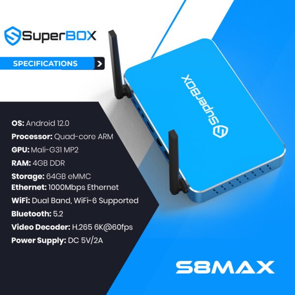 S8MAX spec 02 SuperBox S8 Max (Best Seller) PRE-ORDER